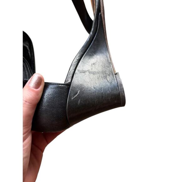 Chie Mihara Black Ruala Ankle Strap Wedge Heel Sandal - 36 / 6 - Picture 13 of 15